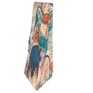 Vintage 90's The Beatles Let It Be 100% Silk Necktie Office Music Classic